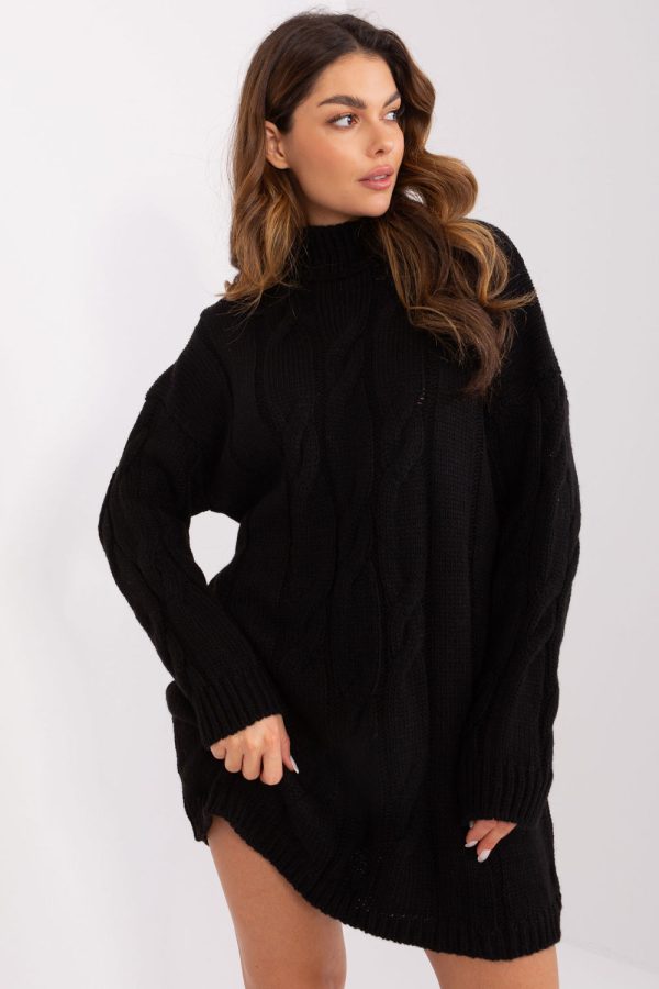 Black Daydress in Day Dresses with Acrylic and Wool