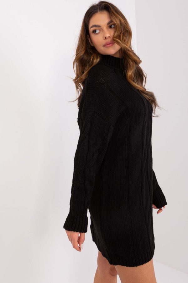 Black Daydress in Day Dresses with Acrylic and Wool