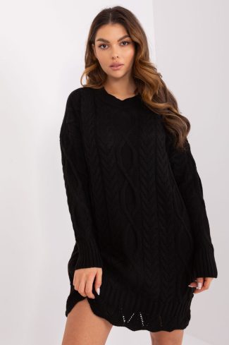 Black Daydress in Day Dresses with Acrylic and Wool