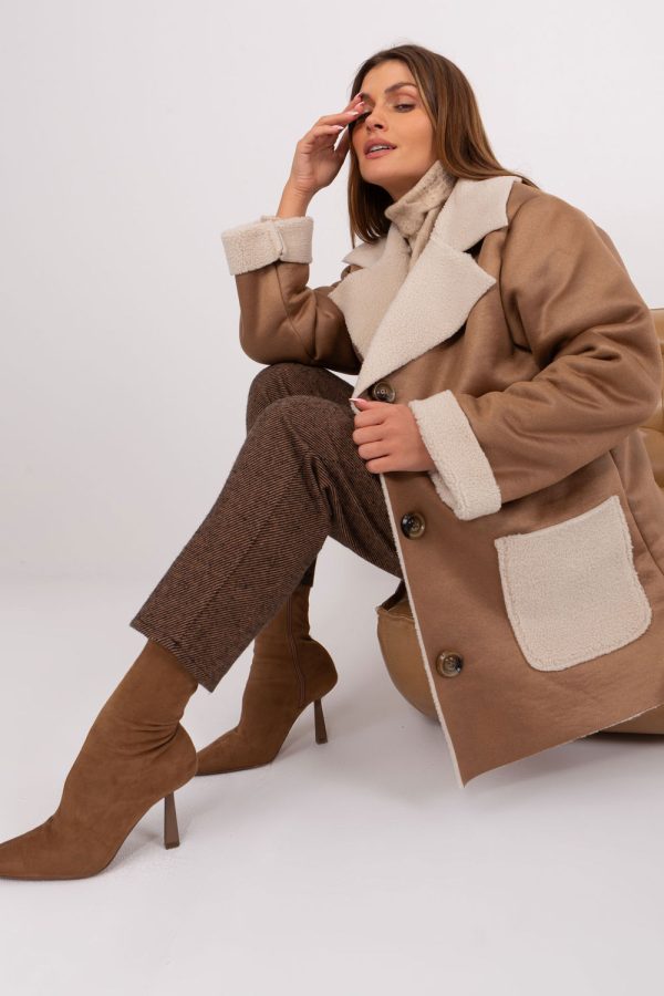 Brown Jacket in Women`s Coats, Jackets with Cotton, Spandex and Polyester