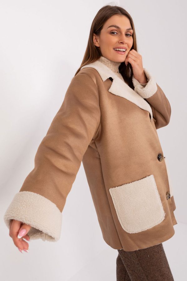 Brown Jacket in Women`s Coats, Jackets with Cotton, Spandex and Polyester