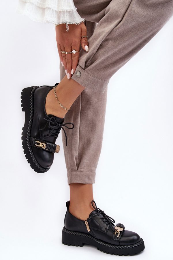 black Half shoes model 190176 Step in style