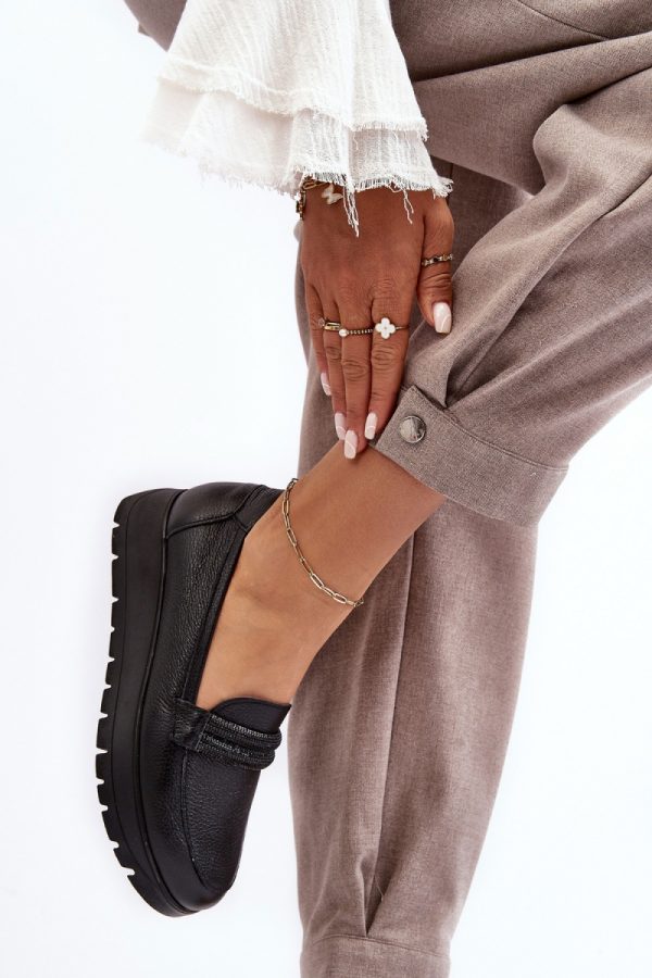 black Half shoes model 190177 Step in style