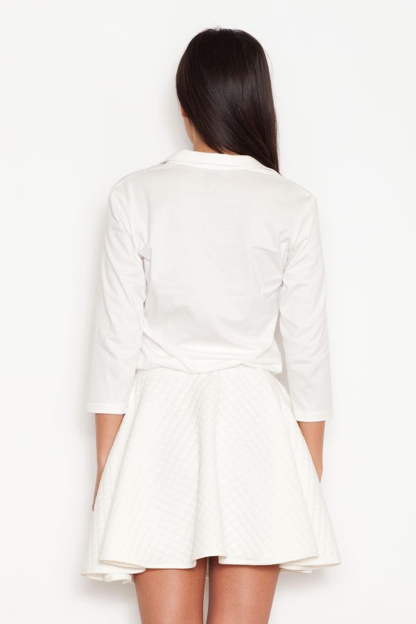 Beige Daydress in Day Dresses with Cotton and Spandex