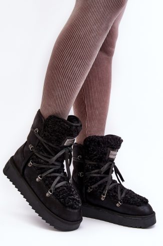 1010146.jpg Black Snow Boots in Women`s Ankle Boots & Booties with Fabric, Warmers, Footbed, Upper Height, Heel Height and Platform Height