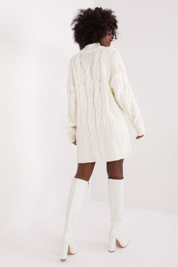 Beige Daydress in Day Dresses with Acrylic, Spandex and Polyester