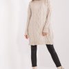 Beige Daydress in Day Dresses with Acrylic and Wool