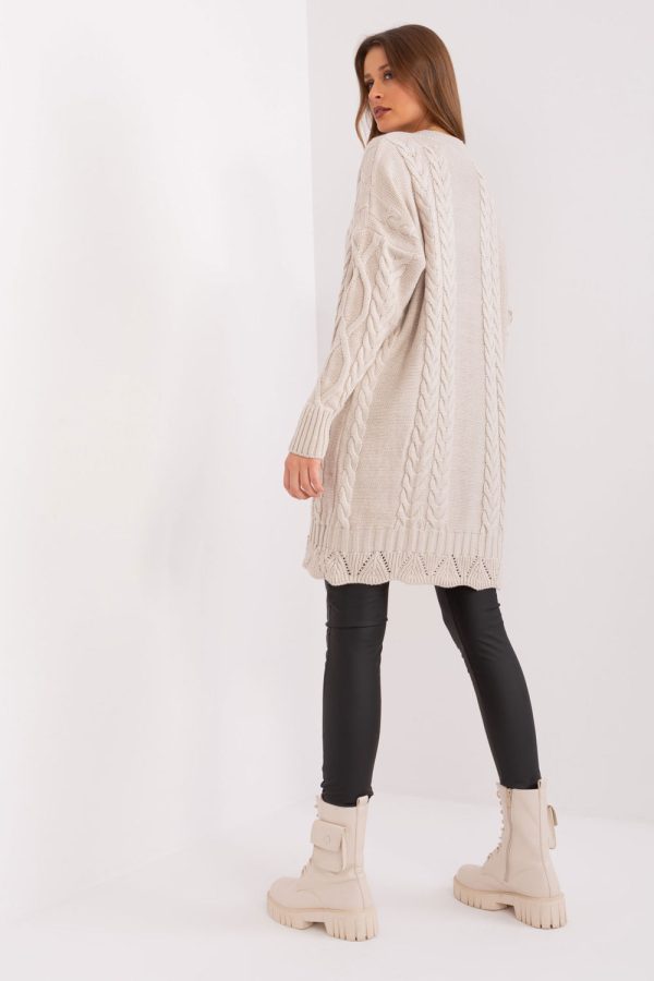 Beige Daydress in Day Dresses with Acrylic and Wool