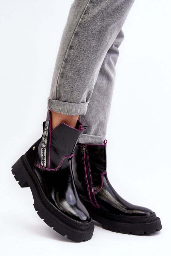 black Heeled low shoes model 190707 Step in style
