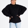 Black Jumper in Sweaters, Pullovers, Jumpers, Turtlenecks, Boleros, Shrugs with Acrylic and Nylon