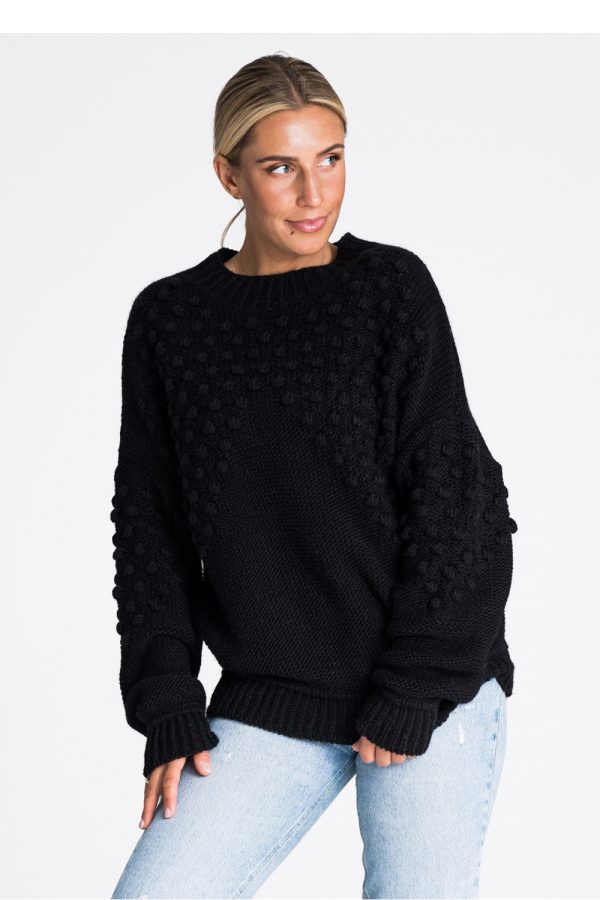 Black Jumper in Sweaters, Pullovers, Jumpers, Turtlenecks, Boleros, Shrugs with Acrylic and Nylon