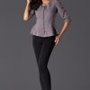 Grey Jacket in Jackets, Vests For Women with Polyester and Viscose