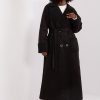 1012347 Black Coat in Women`s Coats, Jackets with Cotton, Spandex and Polyester