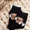 Black Socks in Hosiery, Legwear, Stockings And Tights For Women with Cotton, Spandex and Polyamide