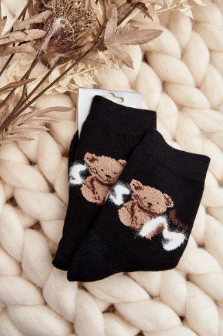 Black Socks in Hosiery, Legwear, Stockings And Tights For Women with Cotton, Spandex and Polyamide