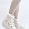 White Snow Boots in Women`s Ankle Boots & Booties with Fabric, Warmers, Footbed, Upper Height and Platform Height