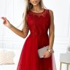 Red Evening Dress in Evening Dresses with Spandex and Polyester