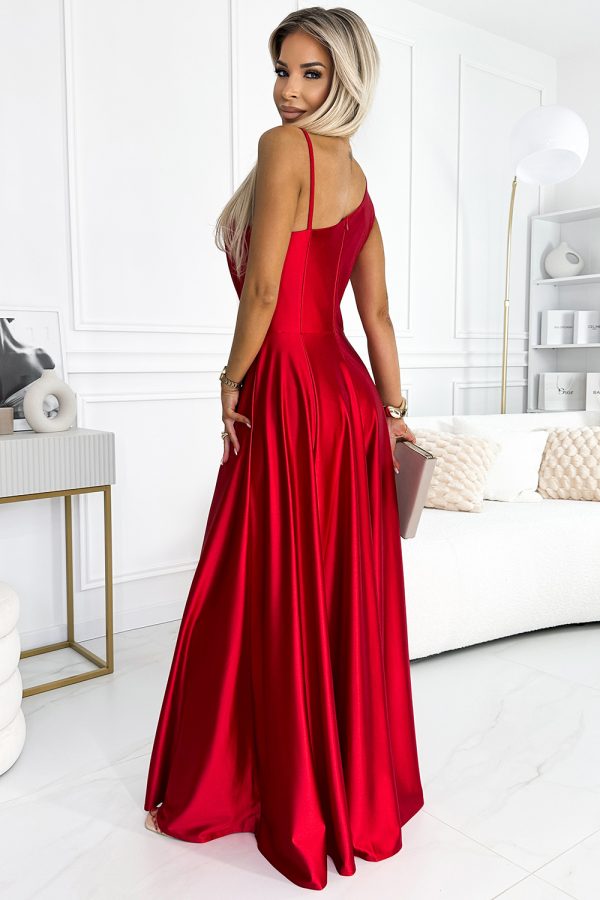 Red Long Dress in Evening Dresses with Spandex and Polyester