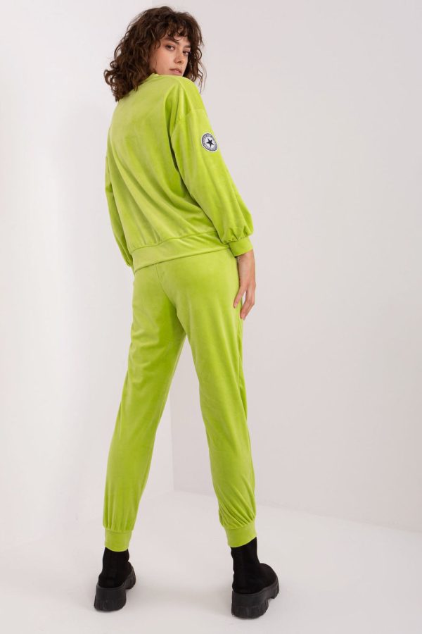 Green Set in Pants, Trousers, Shorts with Spandex and Polyester