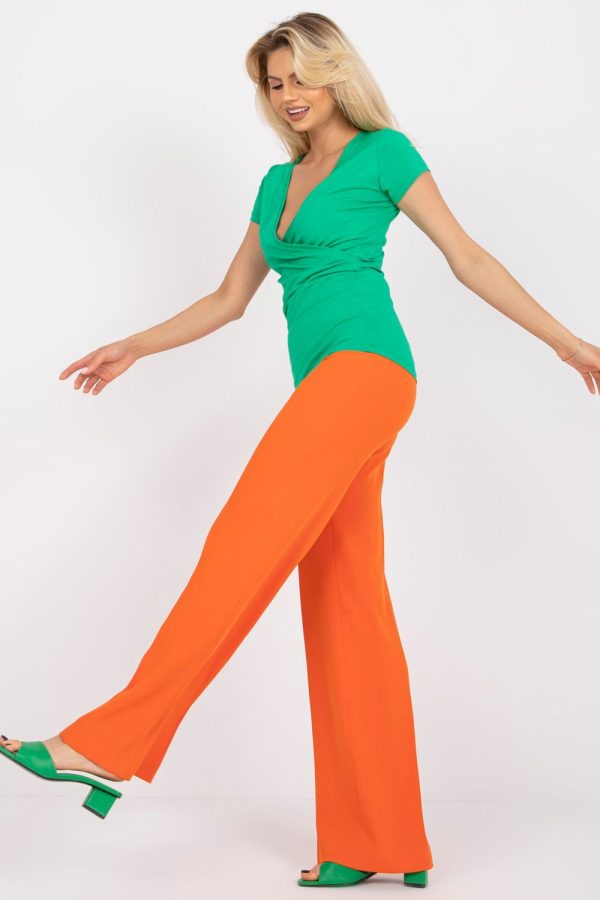 Green Blouse in Women`s Blouses, Tunics with Cotton and Spandex