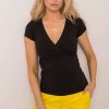 Black Blouse in Women`s Blouses, Tunics with Cotton and Spandex
