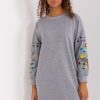 Grey Daydress in Day Dresses with Cotton and Spandex