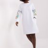 White Daydress in Day Dresses with Cotton and Spandex