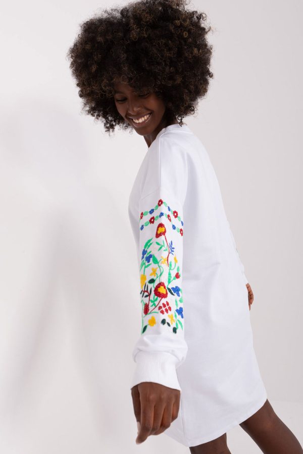 White Daydress in Day Dresses with Cotton and Spandex