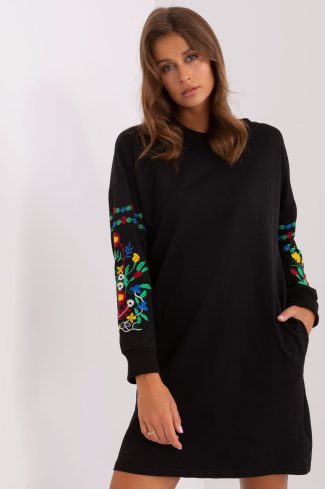 Black Daydress in Day Dresses with Cotton and Spandex