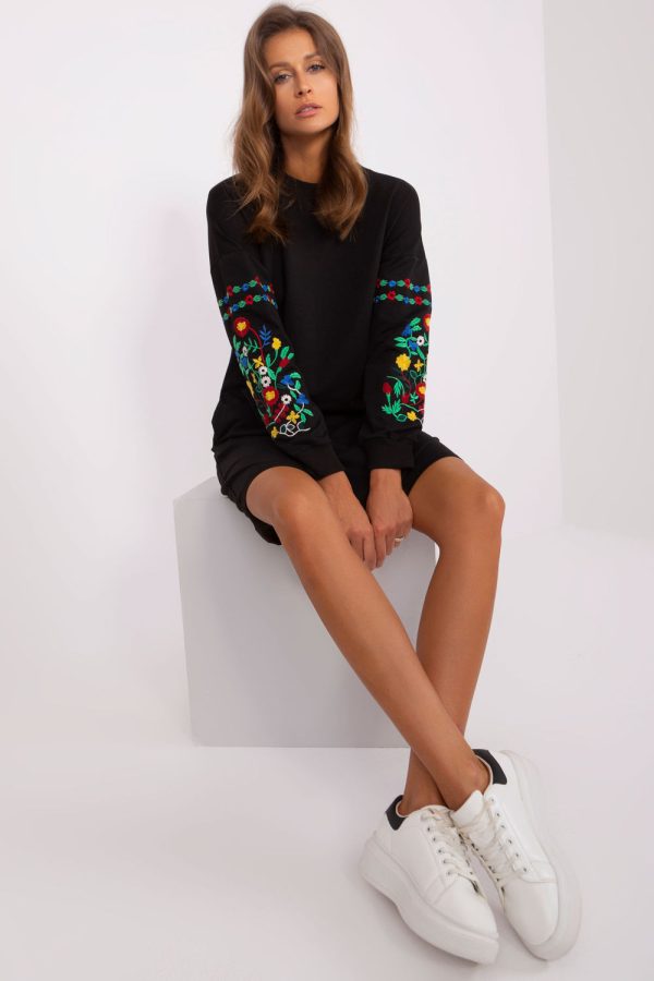 Black Daydress in Day Dresses with Cotton and Spandex