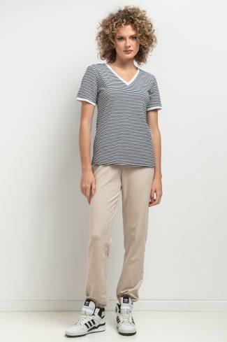 Black Blouse 2 in Cotton and Spandex