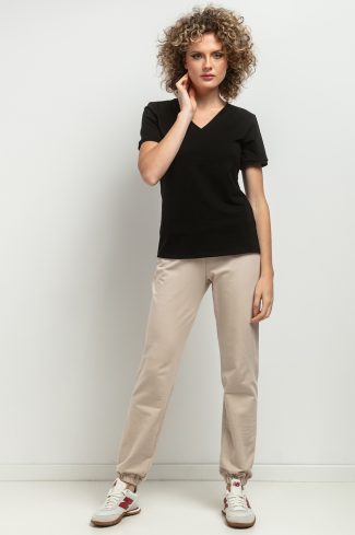 Black Blouse 3 in Cotton and Spandex