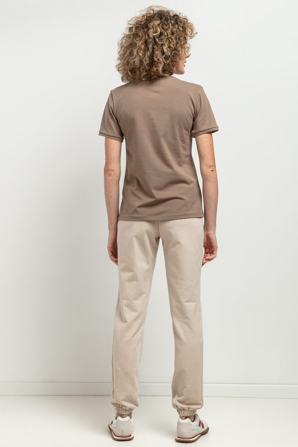 Brown Blouse 7 in Cotton and Spandex