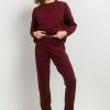 Red Tracksuit Trousers in Women`s Tracksuit Bottoms, Sports Pants with Cotton and Polyester