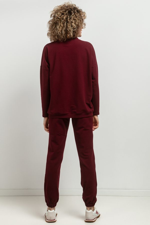 Red Tracksuit Trousers in Women`s Tracksuit Bottoms, Sports Pants with Cotton and Polyester