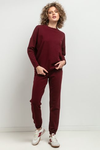 Red Sweatshirt in Sweatshirts For Women with Cotton and Polyester