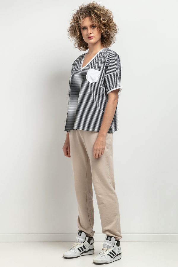 Black Blouse 5 in Cotton and Spandex