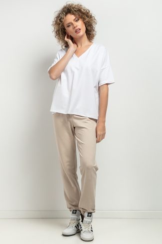White Blouse 1 in Cotton and Spandex