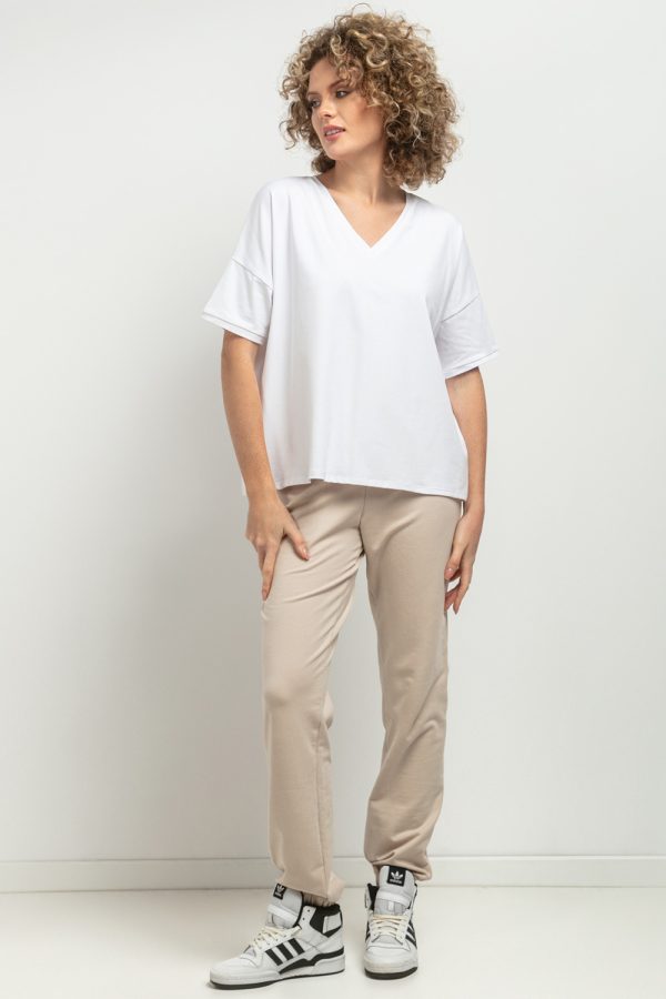White Blouse 1 in Cotton and Spandex