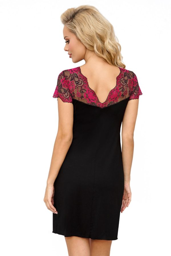 Black Nightshirt in Nightgowns, Nighties, Sleep Shirts with Spandex, Polyamide and Viscose