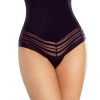 Black Panties in Seamless, Shaping, Slimming Panties, Thongs with Cotton, Spandex and Polyamide