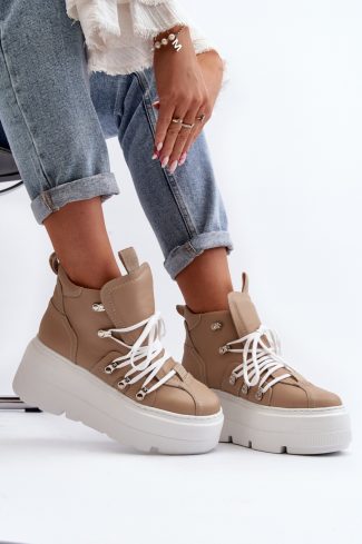 beige Sport Shoes model 192277 Step in style