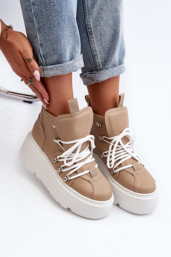 beige Sport Shoes model 192277 Step in style