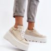 1015540.jpg Beige Sport Shoes in Women`s Athletic Shoes, Trainers, Sneakers with Fabric, Footbed, Upper Height, Heel Height and Platform Height
