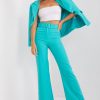Blue Women Trousers in Pants, Trousers, Shorts with Spandex and Polyester
