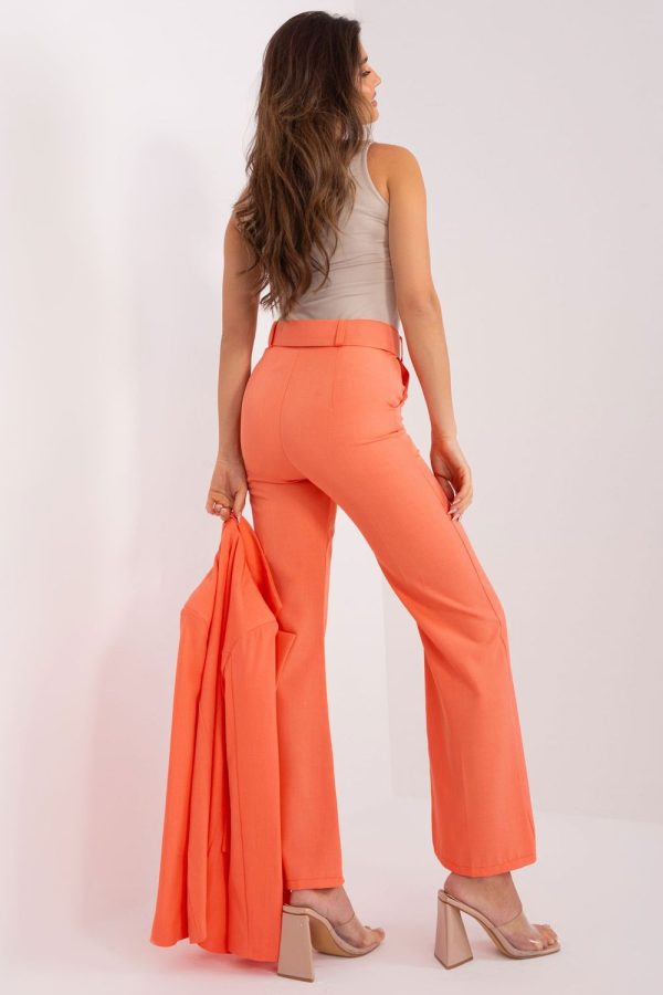 Orange Women Trousers in Pants, Trousers, Shorts with Spandex and Polyester