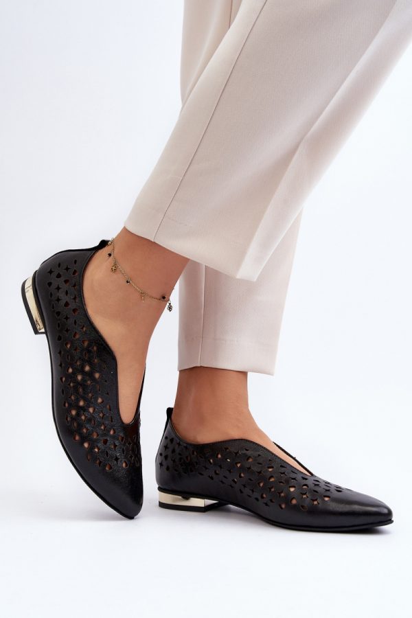 Black Ballet Flats in Ballet Flats, Ballet Pumps For Women with Fabric, Footbed and Upper Height