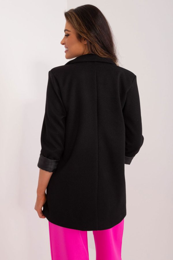 Black Jacket in Jackets, Vests For Women with Spandex and Polyester