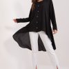 Black Long Sleeve Shirt in Shirts For Women with Cotton, Spandex and Polyester
