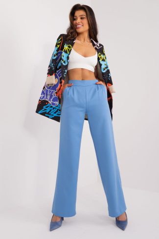 1016880 Blue Women Trousers in Pants, Trousers, Shorts with Spandex and Polyester